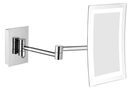 Przejdź do produktu Wiszące lusterko kosmetyczne LED, 160x240mm, chrom