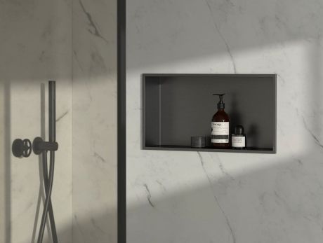 Przejdź do produktu DENBO półka wpuszczana, 510x270mm, stal nierdzewna, gun metal