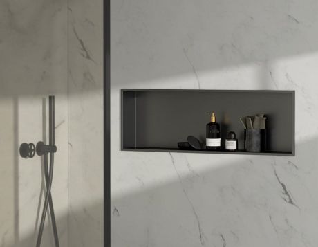 Przejdź do produktu DENBO półka wpuszczana, 810x270mm, stal nierdzewna, gun metal