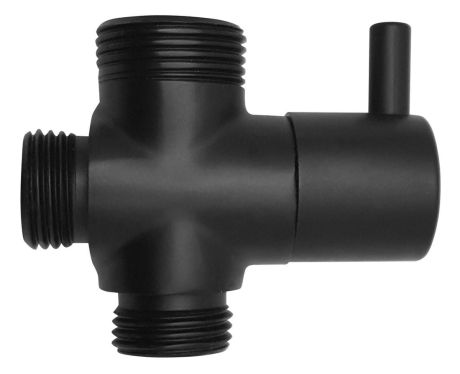 Przejdź do produktu Przełącznik kolumny prysznicowej M1/2"-M1/2"xM3/4", czarny mat