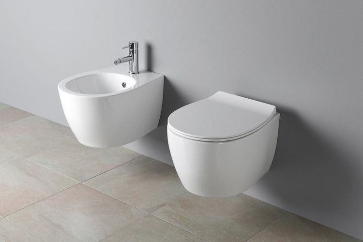 SENTIMENTI miska WC wisząca, Rimless, 36x51cm, biały