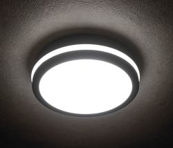 BENO Lampa sufitowa LED śr.260x55mm, 24W, czarny grafit