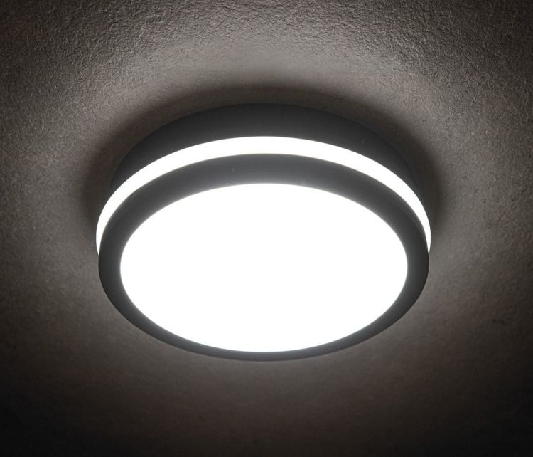 BENO Lampa sufitowa LED śr.260x55mm, 24W, czarny grafit