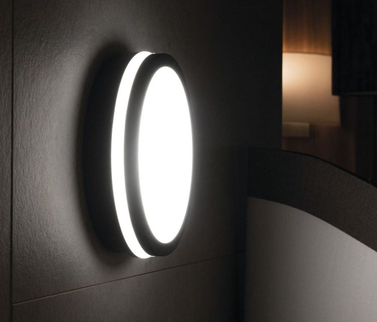 BENO Lampa sufitowa LED śr.260x55mm, 24W, czarny grafit