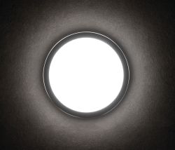 BENO Lampa sufitowa LED śr.260x55mm, 24W, czarny grafit