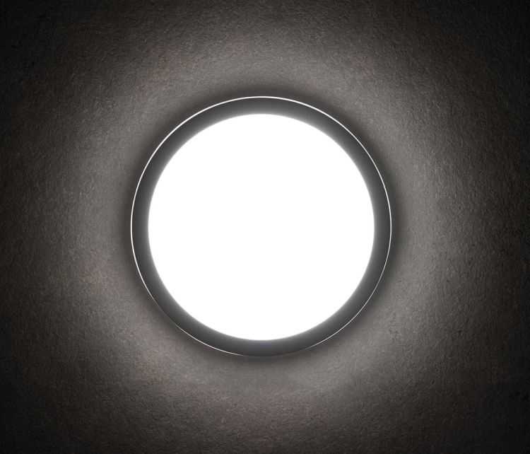BENO Lampa sufitowa LED śr.260x55mm, 24W, czarny grafit