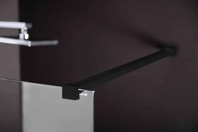 MODULAR SHOWER BLACK ścianka walk-in, montaż przy ścianie, 800 mm