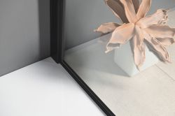 MODULAR SHOWER BLACK ścianka walk-in, montaż przy ścianie, 800 mm