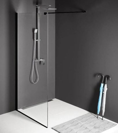 Przejdź do produktu MODULAR SHOWER BLACK ścianka walk-in, montaż przy ścianie, 1200 mm