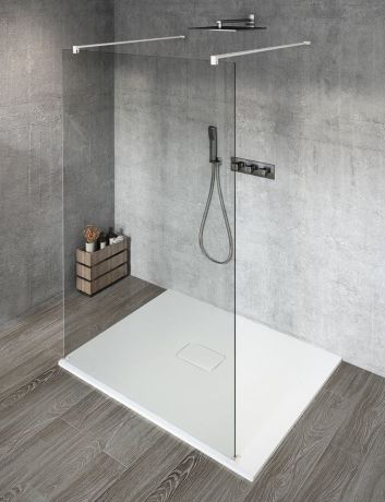 Przejdź do produktu VARIO WHITE jednoczęściowa kabina przysznicowa Walk-In, szkło czyste, 1300 mm