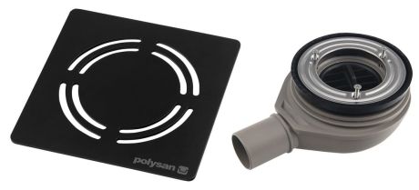 Przejdź do produktu FLEXIA syfon do brodzików, średnica 90mm, DN40, maskownica czarna