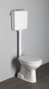 Kompakt WC, mechanizm spłukujący, dolny odpływ