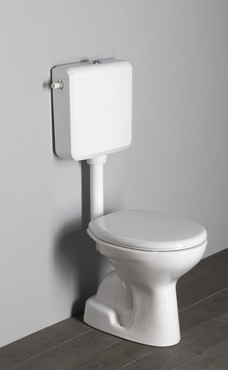 Kompakt WC, mechanizm spłukujący, dolny odpływ