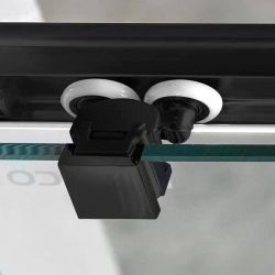SIGMA SIMPLY BLACK kabina prysznicowa półokrągła 1000x1000mm, R550, szkło czyste