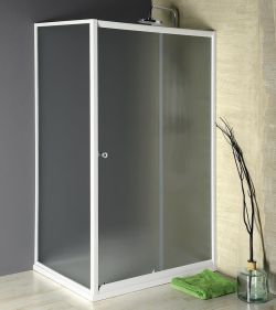 AMADEO kabina prysznicowa 1100x800mm wariant L/P, szkło Brick