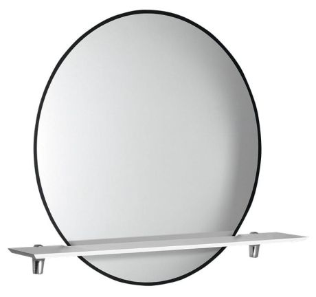 Przejdź do produktu SHARON lustro z oświetleniem LED Ø 80cm, półką, czarny mat