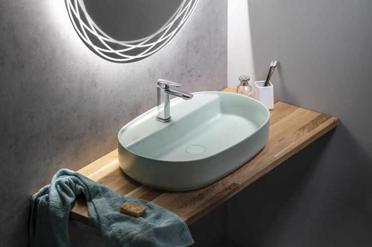 Blat WOODY 700x28x500mm, lite drewno dąb naturalny