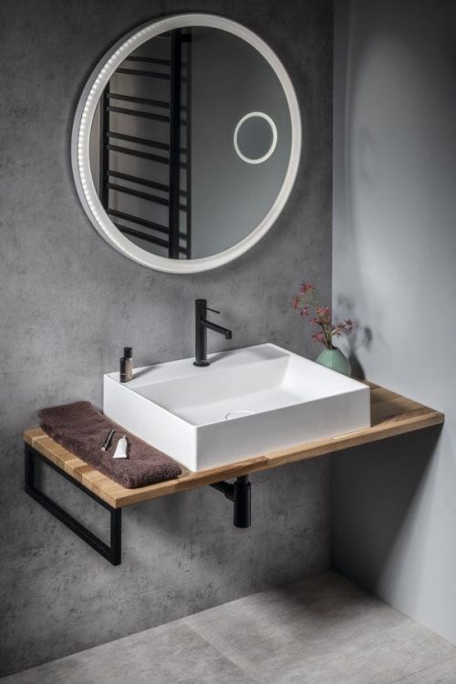 Blat WOODY 800x28x500mm, lite drewno dąb naturalny