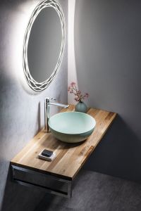 Blat WOODY 1000x28x500mm, lite drewno dąb naturalny