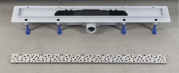 MARMI plastikowy odpływ liniowy z rusztem, 910x122x65 mm