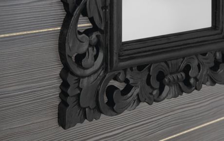 Przejdź do produktu SAMBLUNG Lustro w ramie, 60x80cm, czarny