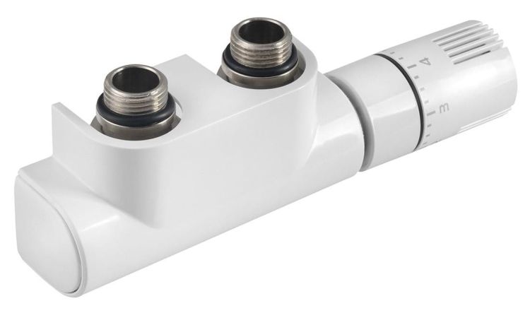 TOP 50 zestaw przyłączeniowy zespolony z termostatem, prawy, biały