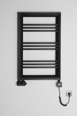 Przejdź do produktu LEONTES grzejnik łazienkowy 595x944 mm, czarny mat
