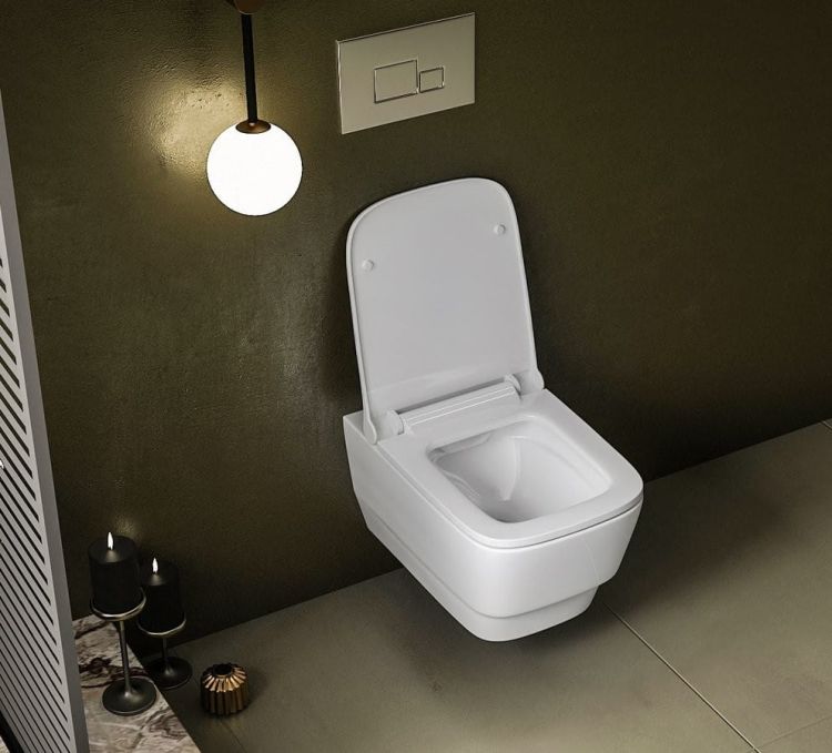 BELLO WC wiszące ze stelażem podtynkowym i przyciskiem Schwab, biały
