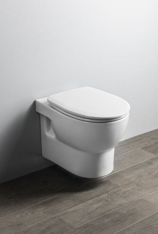 ABSOLUTE WC wiszące Rimless, ze stelażem podtynkowym i przyciskiem, biały