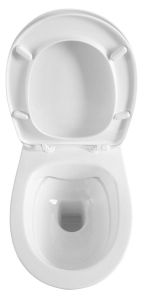 ABSOLUTE WC wiszące Rimless, ze stelażem podtynkowym i przyciskiem, biały