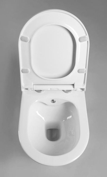 AVVA WC wiszące Rimless prysznic bidetowy, zintegrowana bateria, stelaż podtynkowy z przyciskiem Schwab, biały