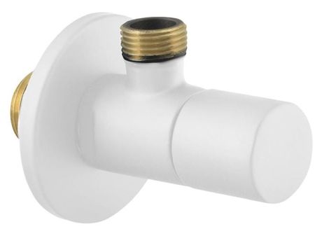 Przejdź do produktu Zawór kątowy, 3/8" x 1/2", biały mat