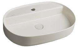 INFINITY OVAL umywalka ceramiczna nablatowa, 60x40 cm, ivory