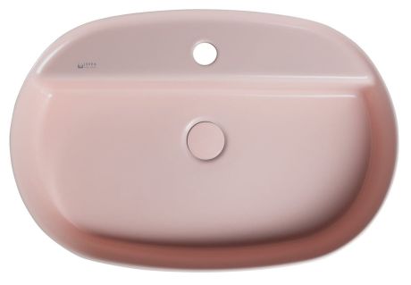 Przejdź do produktu INFINITY OVAL umywalka ceramiczna nablatowa, 60x40cm, salmon