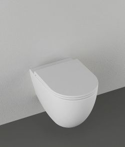INFINITY miska WC wisząca, Rimless, 36,5x53cm, biały mat