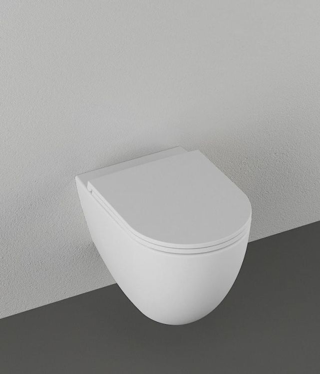 INFINITY miska WC wisząca, Rimless, 36,5x53cm, biały mat