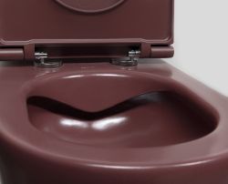 INFINITY miska WC wisząca, Rimless, 36,5x53cm, maroon red mat