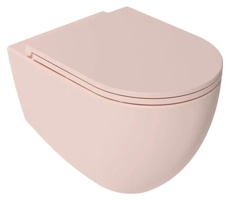 INFINITY Deska WC SLIM, Easy Take, Soft Close, Salmon