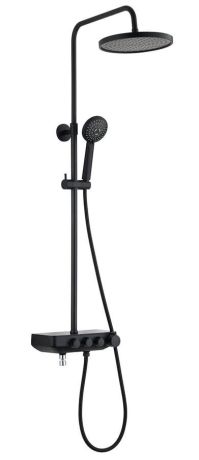 Przejdź do produktu FARRAO zestaw prysznicowy z baterią, wylewka, czarny mat
