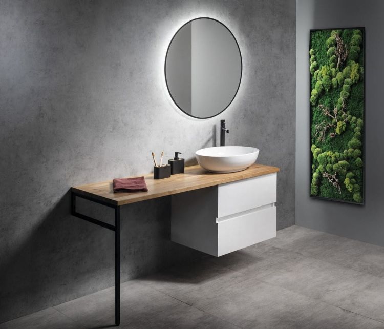 Wspornik 490x690x20mm, stal malowana, czarny mat