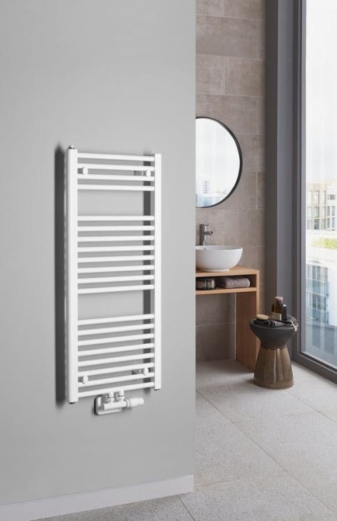 DIRECT Grzejnik elektryczny z podłączeniem centralnym 450x960 mm, 447 W, biały