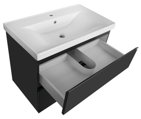 Przejdź do produktu ALTAIR szafka umywalkowa 77,5x60x45cm, czarny mat