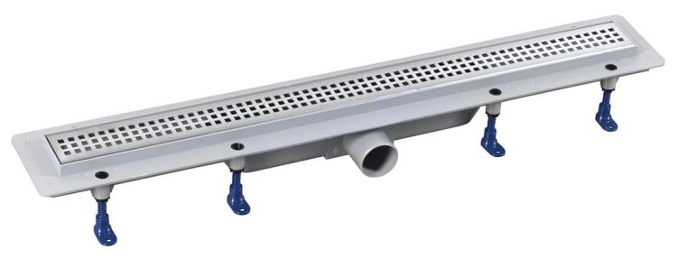 INDY odpływ liniowy z rusztem ze stali nierdzewnej, superflow, DN50, 710x122x65 mm