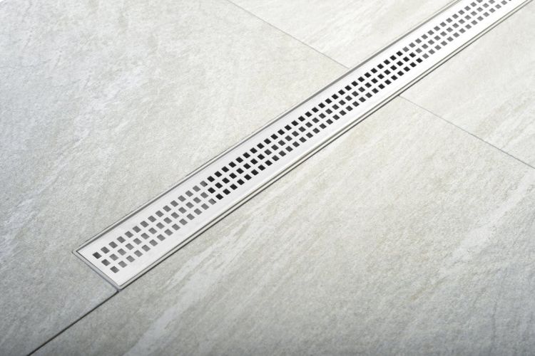 INDY odpływ liniowy z rusztem ze stali nierdzewnej, superflow, DN50, 710x122x65 mm