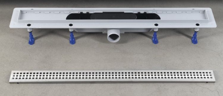 INDY odpływ liniowy z rusztem ze stali nierdzewnej, superflow, DN50, 810x122x65 mm