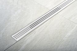 INDY odpływ liniowy z rusztem ze stali nierdzewnej, superflow, DN50, 810x122x65 mm