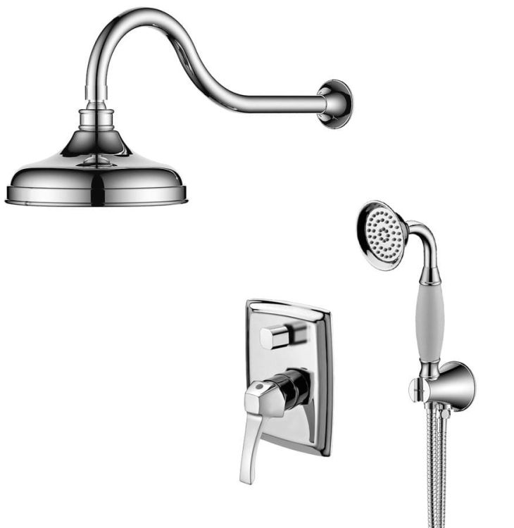 DREAMART zestaw prysznicowy z baterią podtynkową, 2 wyjścia, chrom