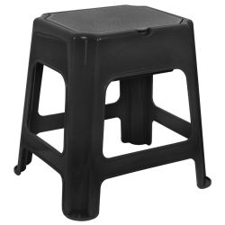 Taboret łazienkowy ze schowkiem, czarny