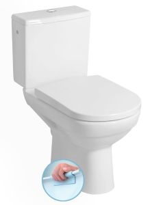 BEHRENS RIMLESS WC Miska Combi ze zbiornikiem, odpływ dolny/tylny, biała