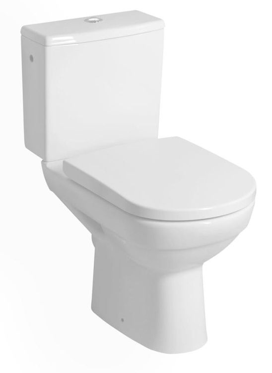 BEHRENS RIMLESS WC Miska Combi ze zbiornikiem, odpływ dolny/tylny, biała